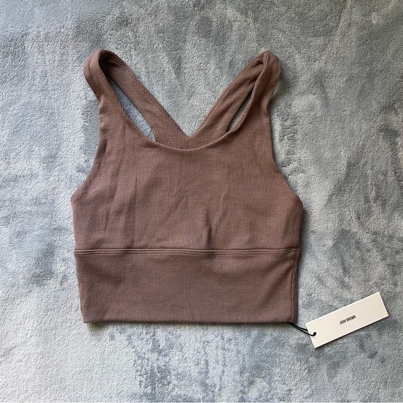 Joah Brown Tops - NWT Joah brown mauve scoop neck crop tank XS